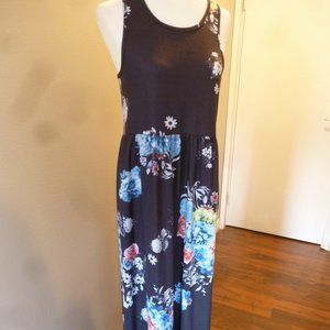 Fashion Sexy  sleeveless maxi dress w/ pockets LRG